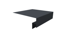 Планка околооконная сложная 200х50х18 (j-фаска) Grand Line 0,45 0,45 PE-Double с пленкой RAL 7024 мокрый асфальт (2м)