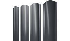 Штакетник Круглый фигурный Grand Line 0,45 PE lite RAL 7024 мокрый асфальт