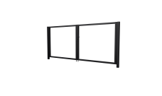 Ворота Жалюзи Texas 1,8х3,6 RAL 9005 без заполнения (ламель 125 мм)