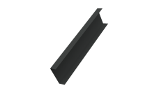 Декоративная накладка на столб универсальная 62х55 для забора жалюзи 0,45 PE-Double RAL 7016 антрацитово-серый (1,8м)