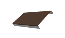 Ламель обратная стартовая/финишная забора жалюзи Texas 50мм для калиток и ворот (с заполнением ламелями 150) 0,5 Atlas X RAL 8017 шоколад