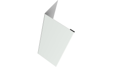 Нащельник 25х35 для забора жалюзи Milan, Tokyo, Palermo (для калиток и ворот) Grand Line 0,45 PE RAL 9003 сигнальный белый (L1,68)