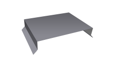 Парапетная крышка прямая 200мм 0,45 PE с пленкой RAL 7004 сигнальный серый (2,5м)