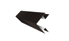 Планка угла внешнего сложного Блок-Хаус new Grand Line 0,45 Drap ST RR 32 темно-коричневый (2м)