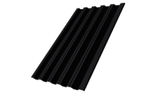 Профнастил НС35R Grand Line 0,5 Rooftop Бархат RAL 9005 черный