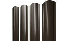 Штакетник Круглый фигурный Grand Line 0,4 PE-Matt-Double RR 32 темно-коричневый