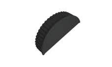 Заглушка торцевая 0,5 PurPro Matt 275 RAL 7016 антрацитово-серый