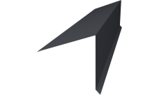 Планка конька односкатной кровли 180х160 Grand Line 0,45 PE lite с пленкой RAL 7024 мокрый асфальт (2м)