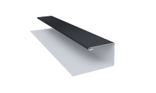 Планка П-образная Экобрус Grand Line 0,5 Satin Matt TX RAL 7024 мокрый асфальт (3м)