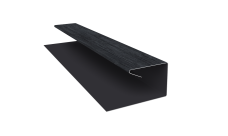 Планка П-образная завершающая сложная Корабельная Доска Grand Line 0,45 Print Premium Grey Wood TwinColor (2м)