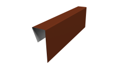 Планка приемная оконная фибросайдинга 0,5 Satin с пленкой RAL 3009 оксидно-красный (3м)