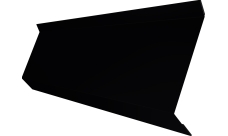 Планка примыкания в штробу 60 Grand Line 0,5 Satin Matt RAL 9005 черный (2м)