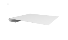 Планка завершающая 0,45 Drap TX RAL 9003 сигнальный белый (3м)