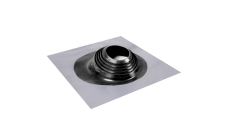 Проходной элемент MF CN угловой №2 (200-280мм) +240 силиконовый (металлический неокрашенный фланец) черный