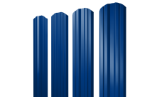 Штакетник Twin фигурный 0,45 PE RAL 5002 ультрамариново-синий