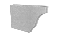 Заглушка желоба левая Vortex Lite 130мм Zn