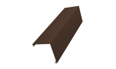 Декоративная накладка на столб универсальная угловая 60х60 для забора жалюзи Grand Line 0,7 PE RAL 8017 шоколад (3м)