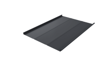 Фальц двойной стоячий Line Grand Line 0,5 Satin Matt с пленкой на замках RAL 7024 мокрый асфальт