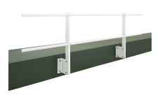 Ограждение кровельное для парапета с боковым креплением 2,0х0,6м RAL 9003 сигнальный белый