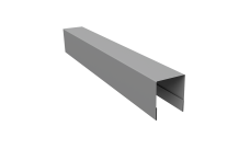 Планка боковая для забора из сайдинга ЭкоБрус 0,45 PE RAL 9006 бело-алюминиевый (2,06м)