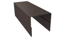 Планка П-образная заборная 20 Grand Line 0,45 PE-Double с пленкой RR 32 темно-коричневый (2,5м)