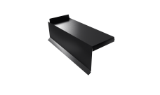 Планка торцевая сегментная Квадро профи Левая 0,5 Satin Matt TX RAL 9005 черный