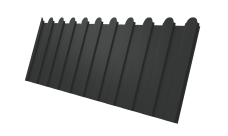 Профнастил С8A v01 фигурный Grand Line 0,5 Velur X RAL 7016 антрацитово-серый