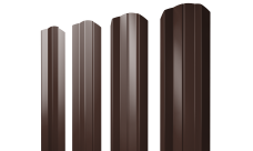 Штакетник М-образный A фигурный Grand Line 0,5 Satin Matt RAL 8017 шоколад
