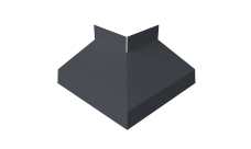 Угол отлива внешний 50 Grand Line 0,45 Drap TX с пленкой RAL 7024 мокрый асфальт