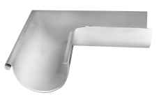 Угол желоба внешний GL PU 90 гр 150 мм RAL 9003 сигнальный белый