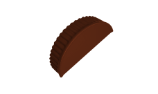 Заглушка торцевая Grand Line 0,5 Satin RAL 3009 оксидно-красный