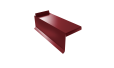 Планка торцевая сегментная Квадро профи Левая 0,5 Satin RAL 3005 красное вино