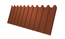 Профнастил С8A v01 фигурный Grand Line 0,5 Satin RAL 8004 терракота