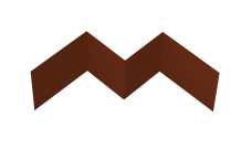 Угол внутренний фибросайдинга 0,5 Satin с пленкой RAL 3009 оксидно-красный (3м)