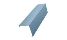 Декоративная накладка на столб универсальная угловая 62х55 для забора жалюзи 0,45 Drap TX RAL 5024 пастельно-синий (2,5м)