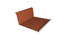 Планка примыкания нижняя 20х122х260х15 Grand Line 0,45 PE с пленкой RAL 8004 терракота (2м)