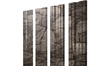 Штакетник Твин с прямым резом Grand Line 0,45 Принт Элит King Stone ТвинColor