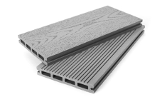 Террасная доска ДПК Grand Line 140мм вельвет и тиснение под дерево Серый 3м (БШТ)