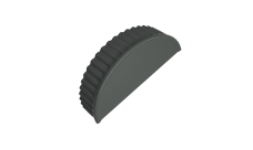 Заглушка малая торцевая 0,45 PE RAL 7005 мышино-серый