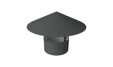 Дымник на трубу круглый d250 0,45 PE с пленкой RAL 7005 мышино-серый