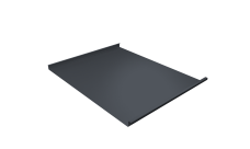 Фальц двойной стоячий Grand Line 0,5 Atlas X с пленкой на замках RAL 7024 мокрый асфальт