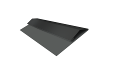 Планка стартово-финишная Экобрус Grand Line 0,45 PE-Double с пленкой RAL 7016 антрацитово-серый (2м)