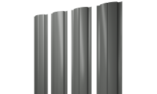 Штакетник Полукруглый Slim с прямым резом Grand Line 0,45 PE RAL 7005 мышино-серый