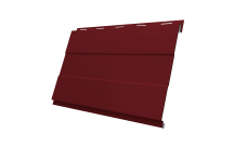 Софит металлический Вертикаль 0,2 prof Grand Line 0,45 Drap TX с пленкой RAL 3005 красное вино