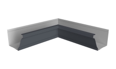 Угол желоба внутренний Vortex Lite Matt 130мм NEW RAL 7024 мокрый асфальт