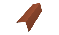 Декоративная накладка на столб универсальная угловая 62х55 для забора жалюзи 0,45 PE RAL 8004 терракота (3м)