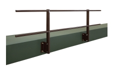 Ограждение кровельное для парапета с боковым креплением (2,0х0,9) RAL 8017 шоколад