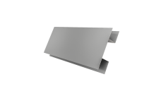 Планка H-образная стыковочная сложная 0,5 Satin с пленкой RAL 9006 бело-алюминиевый (2м)