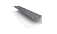 Планка П-образная завершающая сложная (КД) 0,45 Drap TX RAL 7004 сигнальный серый (2м)