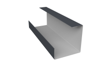 Планка угла внутреннего составная нижняя Экобрус Grand Line 0,5 Satin с пленкой RAL 7024 мокрый асфальт (2м)